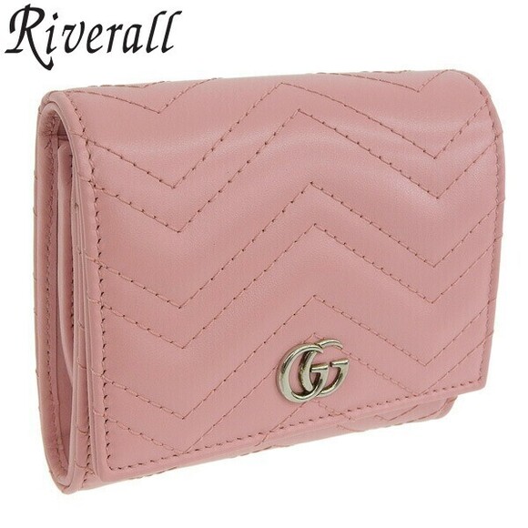 Gucci Handbags - Gucci Bi fold Wallet Leather Blue GG Marmont Cash